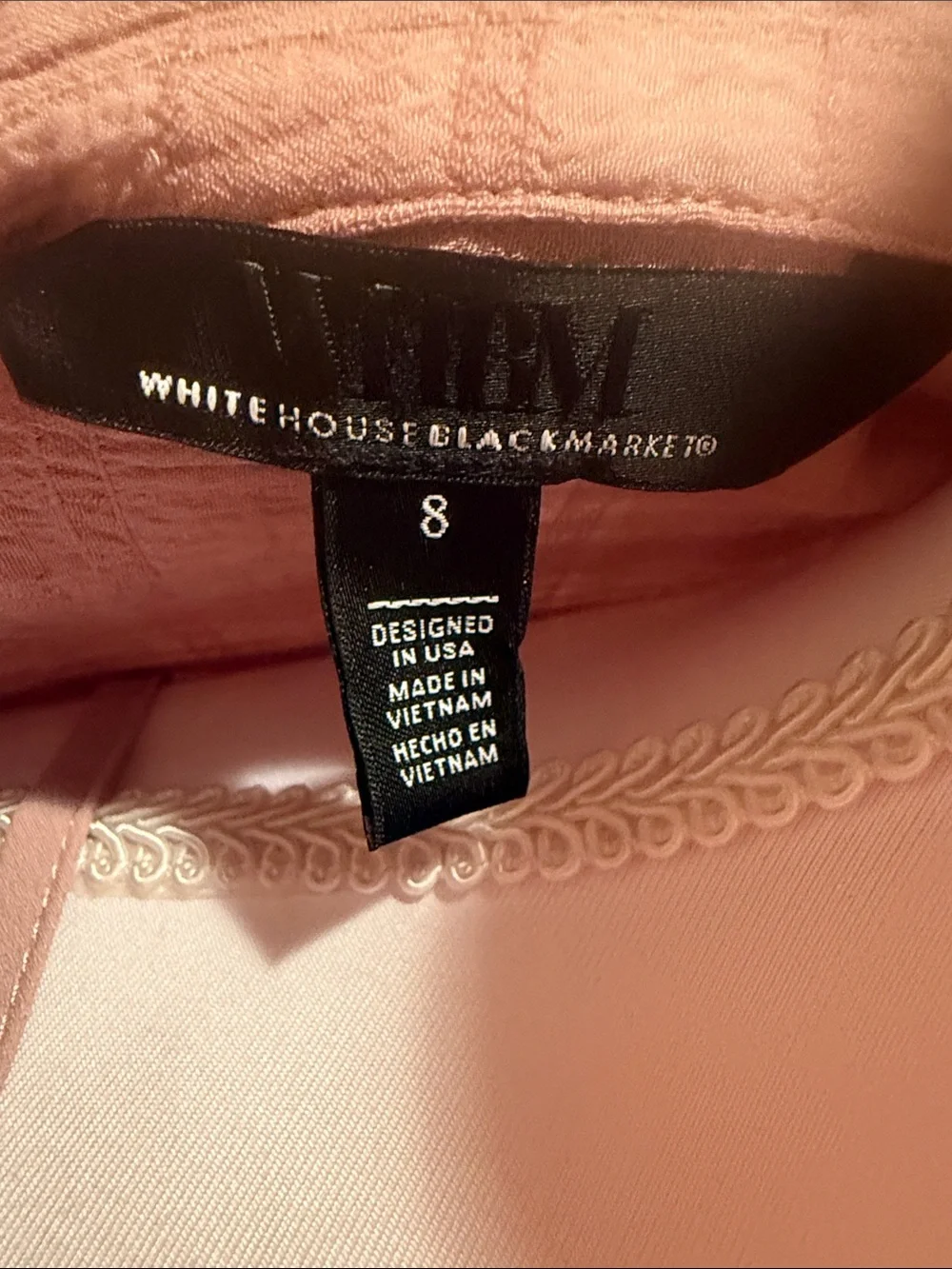 White House Black Market Dusty Mauve Wrap 2 piece dress